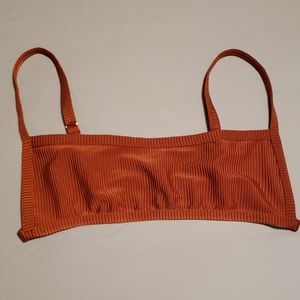 LA Hearts Ribbed Bikini Top